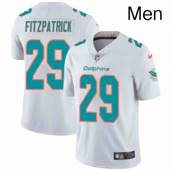 Mens Nike Miami Dolphins 29 Minkah Fitzpatrick White Vapor Untouchable Limited Player NFL Jersey